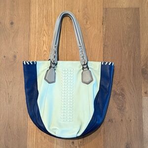 Stylish Blue and Gray Women's Tote Bag